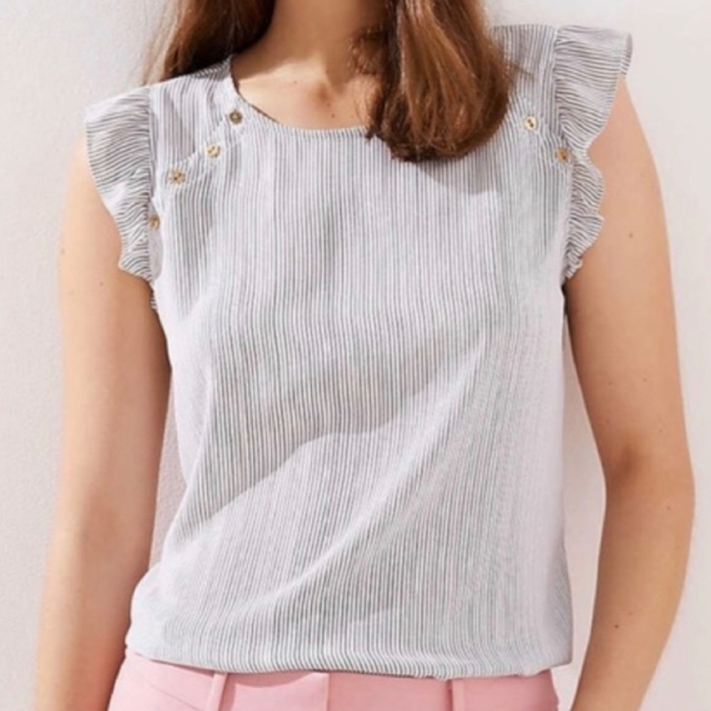 Loft flutter sleeve top